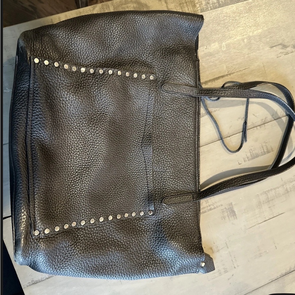 Rebecca Minkoff Large Studded Pocket Pebbled Leather Tote - Picture 3 of 3